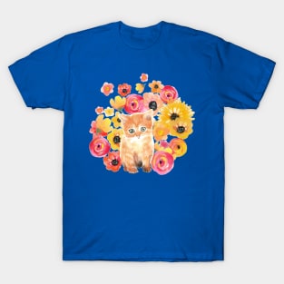 Little Garden Ginger Kitten T-Shirt